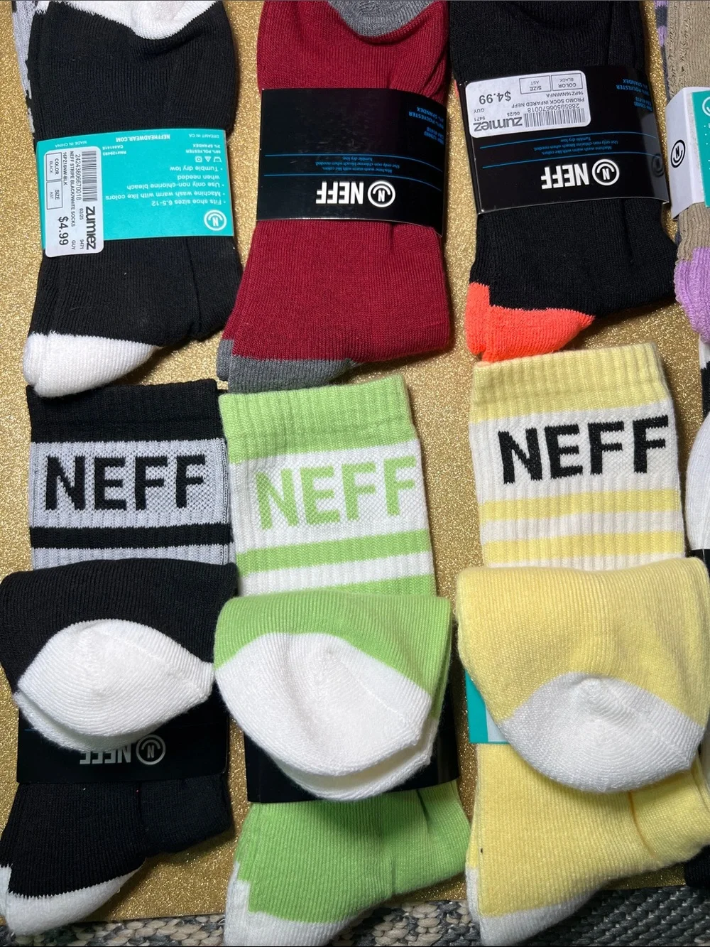 NWT Neff Crew Socks Various Colors